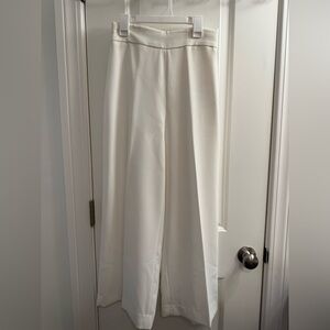 ZARA White Wide-Leg Pants